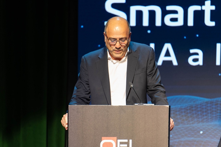 Oscar Vergens durants l'acte Smart Day a Unnic.